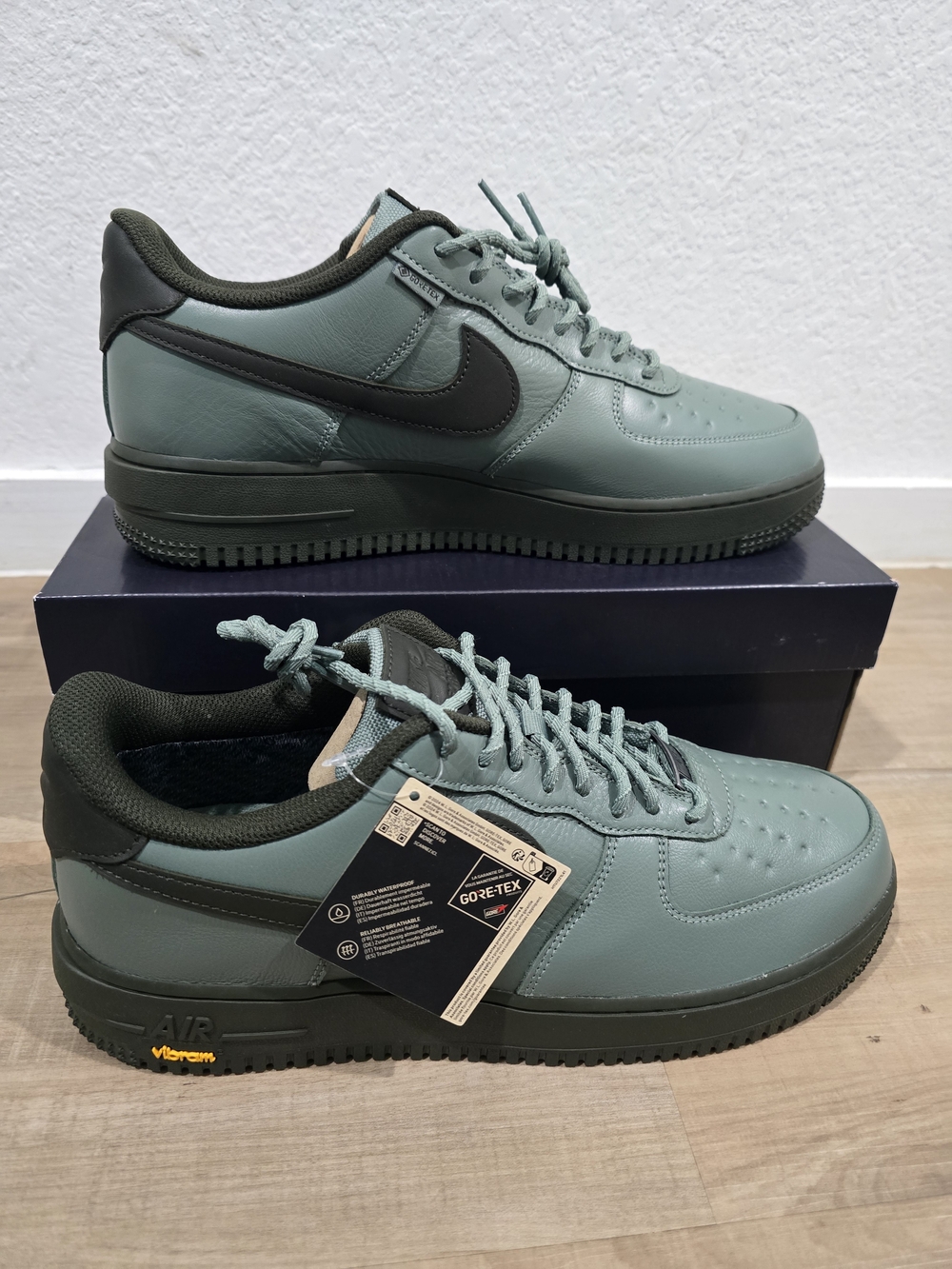 Nike Men’s Air Force 1 Gore-Tex Sneakers in Teal/Black